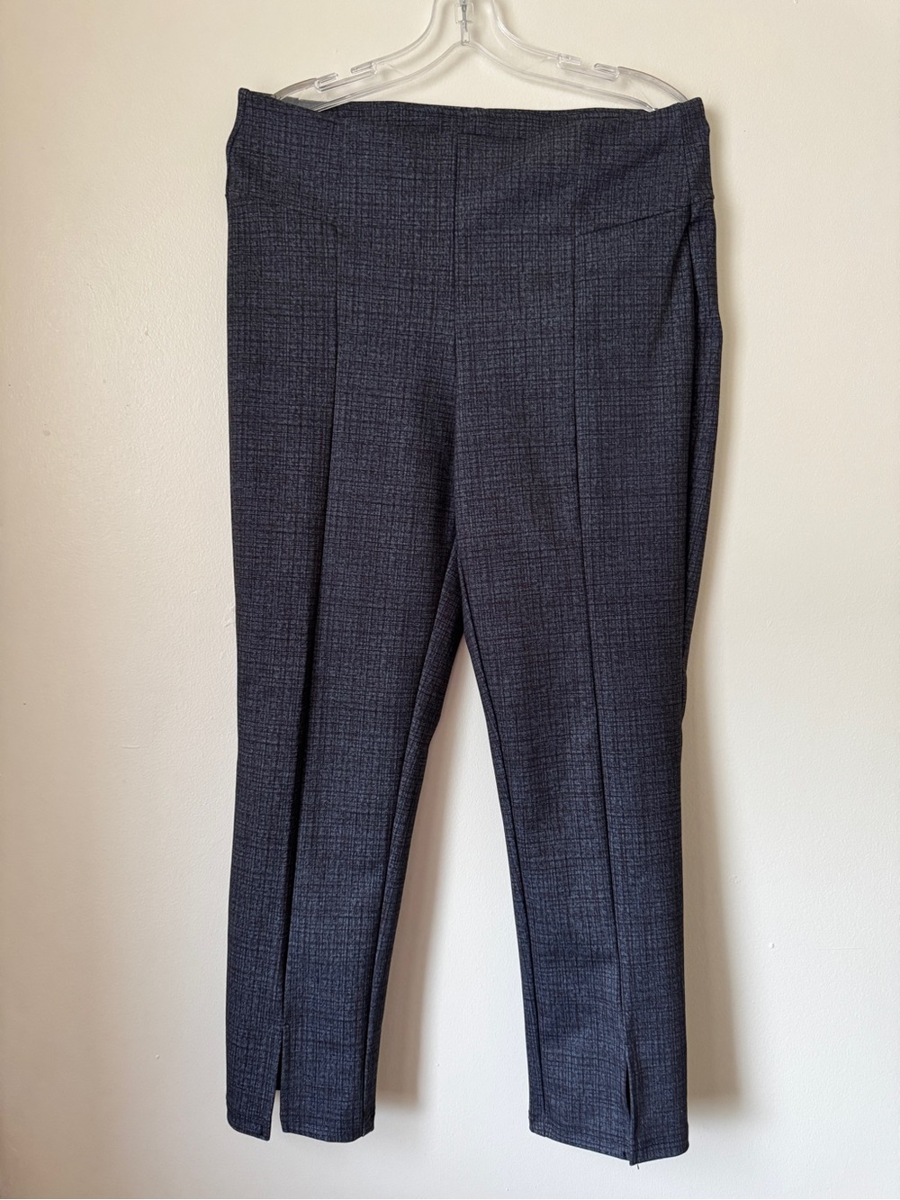 Zac & Rachel Gray Plaid Pull-On Ankle Pants Size Large